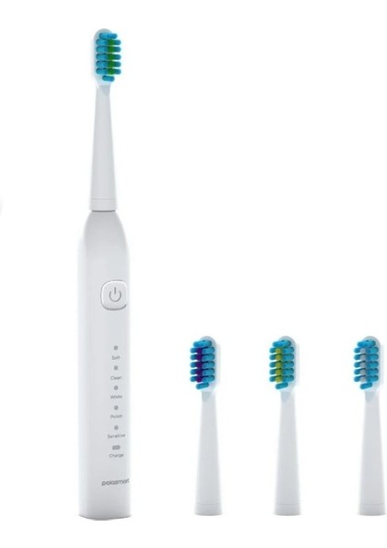 PSC74 Şarjlı Diş Fırçası — 500 Mah, Ipx7, 5 Mod, 3+1 Yedek Başlık