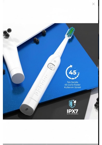 PSC74 Şarjlı Diş Fırçası — 500 Mah, Ipx7, 5 Mod, 3+1 Yedek Başlık fırsatları