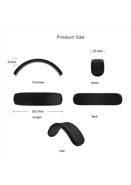 2x Silikon Kafa Bandı Kapağı Maks Maks Yıkanabilir Yastık Kılıfı Kulak Pedleri Yastık Kapağı (Yurt Dışından) fiyatları