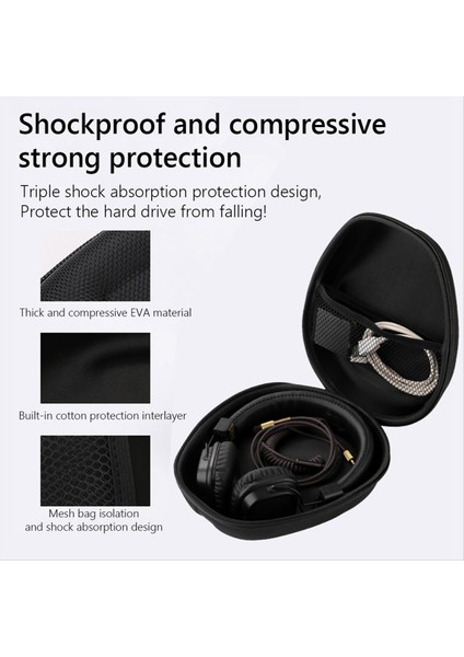 Hard Eva Seyahat Taşıma Kılıfı Bluetooth Kulaklık Depolama Torbası Kapağı Sony WH-CH720N WH-CH520N WH-1000XM4 Kulaklık (A) (Yurt Dışından) indirimleri