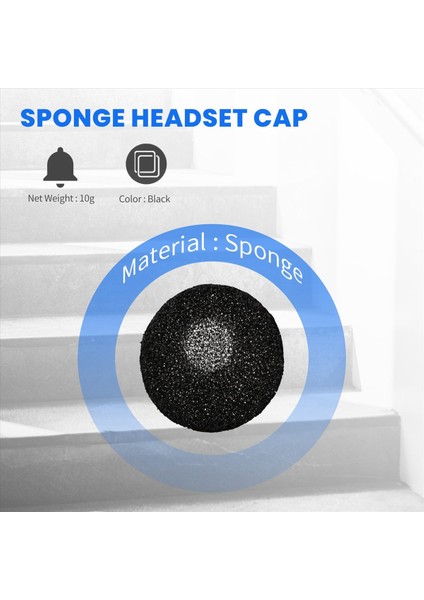 Fasdga 100 Pcs Siyah Sünger Kulaklık Kulaklık Kapak Kulak Pedleri Kapak Değiştirme (Yurt Dışından) indirimleri