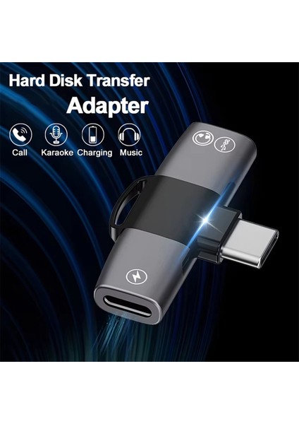Otg 2 1 Double USB Tip C Tip C Tip C Jack Aux Audio Kulaklık 15W Şarj Cihazı Adaptörü Iphone 15 Pro Samsung B Için (Yurt Dışından) fiyatları