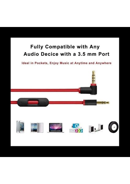 Stüdyo/mixr/solo/wireless/pro Için Satır Mikrofonlu Dr Dre Kulaklıklar Tarafından 2x Yedek Ses Kablosu (Yurt Dışından) fırsatları