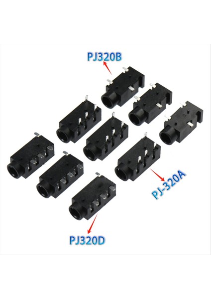 100PCS PJ320B 3 5mm Kulaklık Ses Soketi 3/4pins Ses Arayüzü Dıp/smd (Yurt Dışından) fırsatları