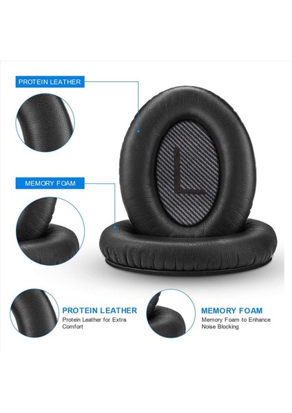 Sessiz Konfor Için 4x Yedek Earpad 35 (QC35) ve Quietcomfort 35 Iı (QC35 Iı) Kulaklık (Siyah) (Yurt Dışından) fiyatları