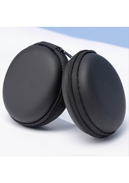 Yuvarlak Kulaklık Torbası Nötr Fermuar Çantası Kulaklık Depolama Çantası Veri Kablosu Bluetooth Kulaklık Ambalaj Kutusu A (Yurt Dışından) fırsatları