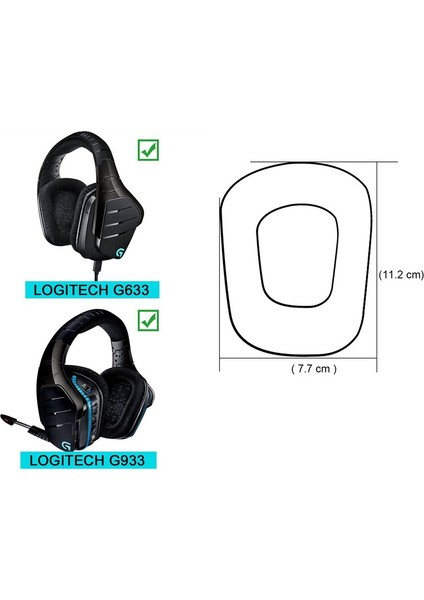 Kulak Pedleri+Logitech Için Kafa Bandı G633 G933 Kulaklık Yedek Köpük Kulaklıklar Kulak Yastık Aksesuarları (Yurt Dışından) modelleri