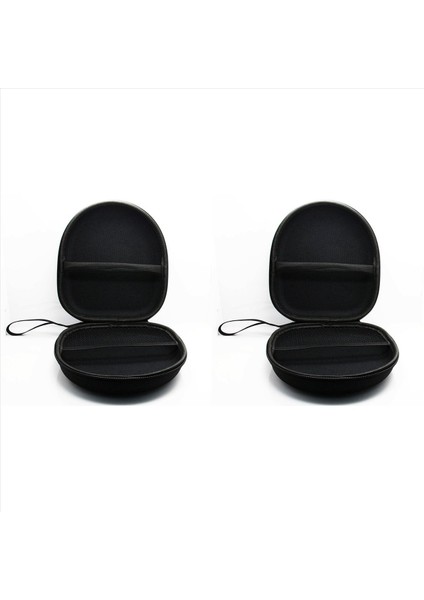 2pc Sert Kasa Kulaklık Için Depolama Kulaklık Kablo Kulağı Taşıma Torbası Çanta Sd Kart Tutma Kutusu Siyah (Yurt Dışından)