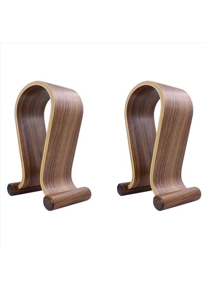 2x Ahşap Kulaklık Tutucu Oyun Kulaklıkları ve Dj Studio Kulaklık Rafı Için Evrensel Kulaklık Askı Tutucu (Yurt Dışından)