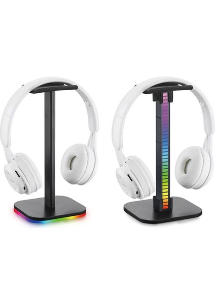 Rgb Kulaklık Stand Oyunu Kulaklık Masası Ekran Tutucu Taban USB Pikap Işık Kulaklık Destek Braketi A (Yurt Dışından) modelleri