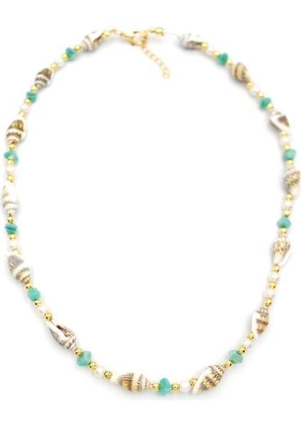 Deniz Kabuğu Kolye - Su Yeşili