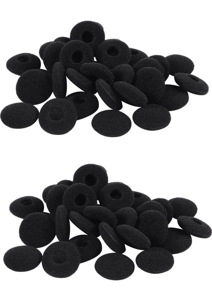 Yumuşak Köpük Süngerinde 2x Yedek Kulaklık Yatak Kulaklıklar Siyahı Kapsar (Yurt Dışından)