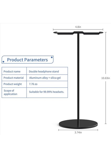 5x Alüminyum Çift Kulaklık Standı Masa Pc Oyunları Kulaklıkları Tutucu Kulaklık Standı Askı Masası Ekran (Yurt Dışından) fırsatları
