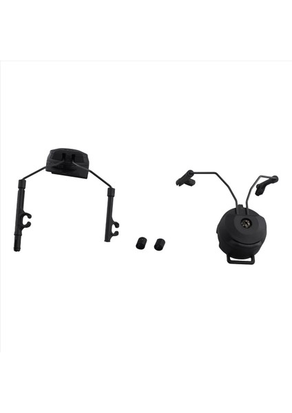 Pikap Kulaklıkları Ray Braketi Çok Açılı Ayarlanabilir Flip Kulak Bardakları Sabit Braket Kask Aksesuarları Siyah (Yurt Dışından)