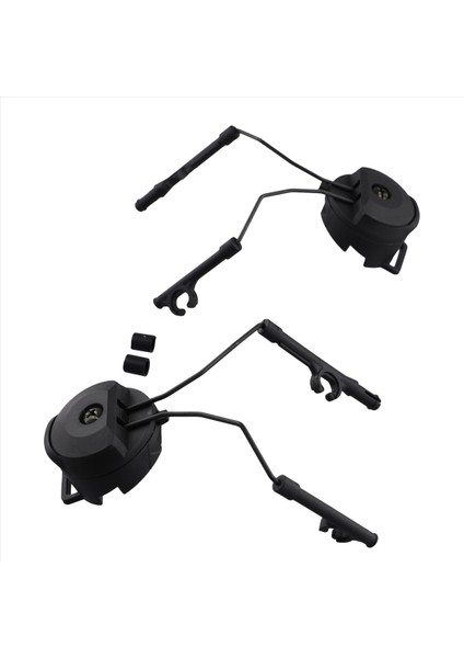 Pikap Kulaklıkları Ray Braketi Çok Açılı Ayarlanabilir Flip Kulak Bardakları Sabit Braket Kask Aksesuarları Siyah (Yurt Dışından) fiyatları