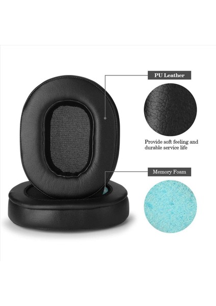 10X Kulak Yastıkları Bellek Köpüğü Kulak Padleri Kapak Yerinden Kulak Pedleri Ath M50X Için Uygun Ses Teknolojisi M40X M30 M20 Siyah (Yurt Dışından) indirimleri