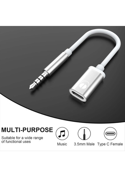 3 5mm Erkek Tip C Dişi Ses Kablosu Kablosu Mp3 Çalar Için Analog Ses Jakı Kulaklık Ses Adaptörü Dizüstü Bilgisayar Tablet A (Yurt Dışından) indirimleri