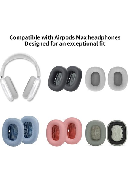 Apple Için Max Kulaklık Sünger Kapak Kulaklıkları Çok Fonksiyonlu 1 Çift Kulak Pedi Aksesuar Gümüş Gri (Yurt Dışından) fiyatları