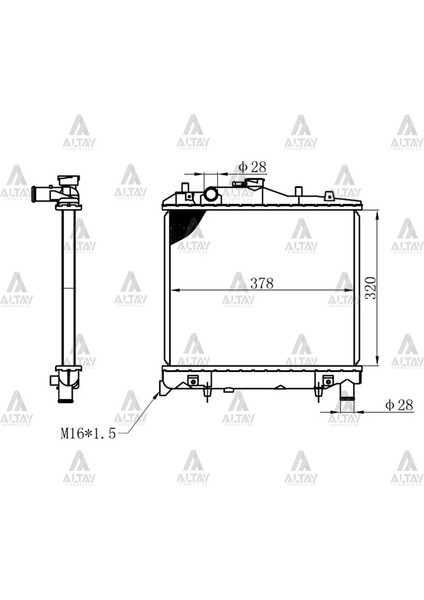 RADYATÖR SU PRIDE 1.1 / 1.3 1993 M-T BRAZING KK150 15 200