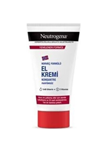 El Kremi Parfümsüz Konsantre Formül 75 ml Kuru Eller İçin Etkili Nemlendirme fiyatları