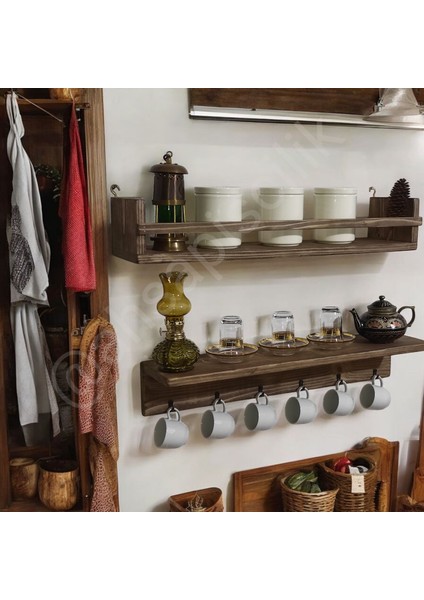 Kahve Köşesi,baharatlık,mutfak Rafı,terek (60*14 Cm) fiyatları