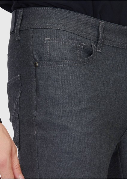 Gri Düz Dokuma Slim Fit Casual Pantolon modelleri