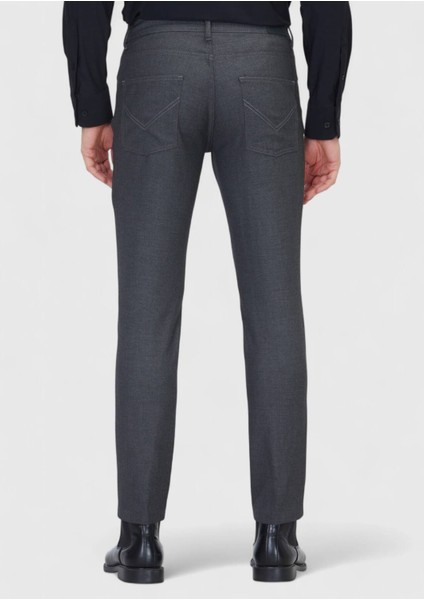 Gri Düz Dokuma Slim Fit Casual Pantolon indirimleri