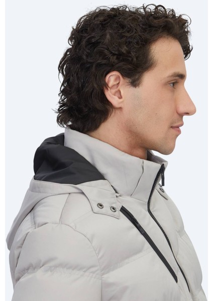 Bej Regular Fit Kapüşonlu Casual Dokuma Mont fırsatları