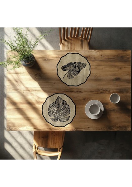 Zamansız Yapraklar Dijital Baskılı 6'lı Amerikan Servisi Dijital Supla fiyatları