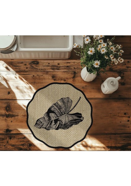 Zamansız Yapraklar Dijital Baskılı 6'lı Amerikan Servisi Dijital Supla indirimleri