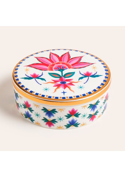 Shekou Porselen Dekoratif Obje 12X12X4 cm Renkli