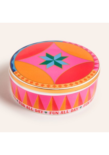 Shekou Porselen Dekoratif Obje 12X12X4 cm Renkli