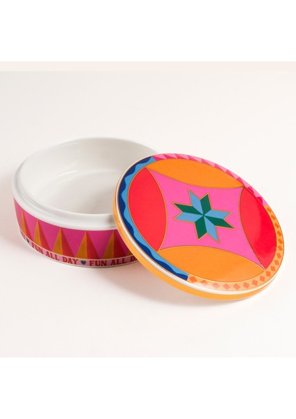 Shekou Porselen Dekoratif Obje 12X12X4 cm Renkli