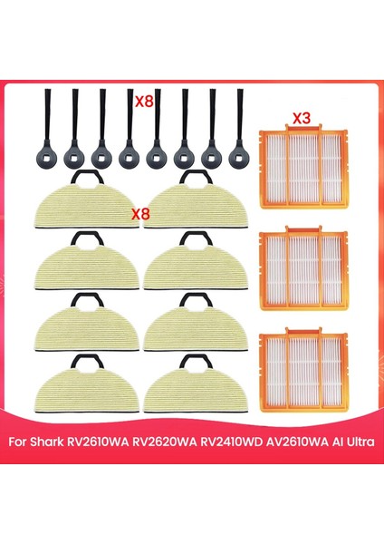Değiştirme Parçaları Köpekbalığı RV2610WA RV2620WA RV2410WD AV2610WA Aı Ultra 2- In-1 Robot Vakum Parçaları (Yurt Dışından)