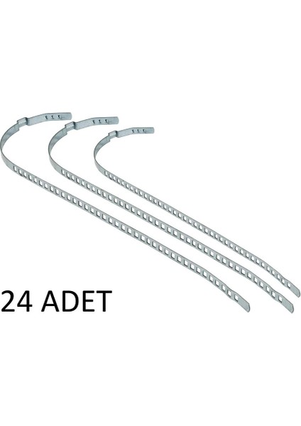 AKS KÖRÜK KELEPÇESİ UNİVERSAL 9MM UZUN PKT 24 LÜK PASLANMAZ GALVENİZLİ SAÇ (24 ADET)