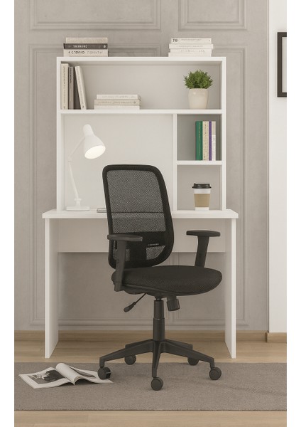 Labimo Kitaplıklı Çalışma Masası - Beyaz fiyatları