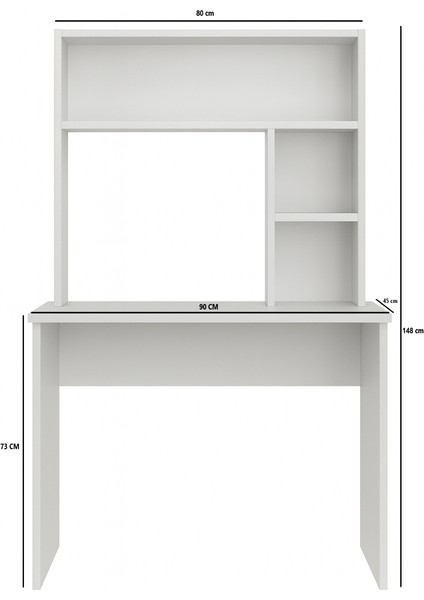 Labimo Kitaplıklı Çalışma Masası - Beyaz modelleri