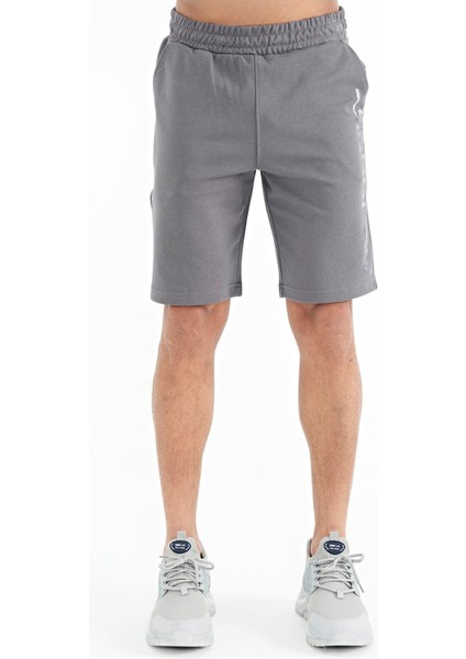 Alva Koyu Gri Baskılı Erkek Şort - 81245