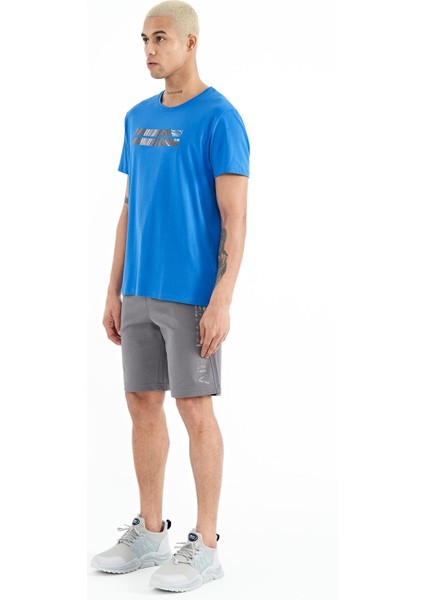 Alva Koyu Gri Baskılı Erkek Şort - 81245