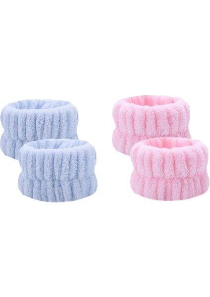 Renkli Havlu Bilek Yıkama Bandı Sporcu Spa Bileklikliği 2 Çift