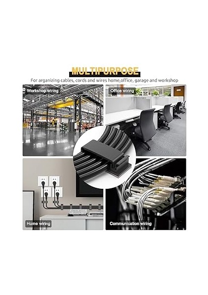 12 Adet Kablo Düzenleyici Klips Seti Yapışkanlı Kablo Kanalı Organizer Masa Ofis Kablo Toplayıcı (Siyah Veya Beyaz Gönderilir) modelleri