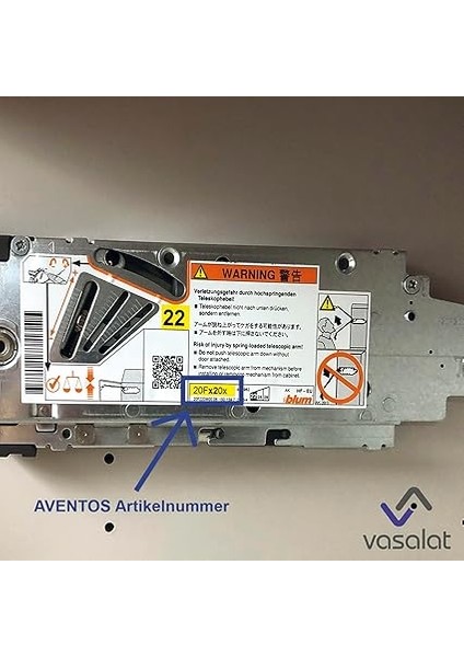 Blum Amortisör 22K2034 Ananentos Hl/hs/hf - Blumotion Yedek Kapı Amortisörü Güç Deposu Için Kapak Tutucu, 2x Tip 03, Vasalat, Gri/gümüş, 22K2034 Typ 03 modelleri