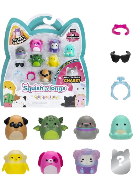 Bfs Squish-A-Longs 8 Figür + Yüzük Set Seri 2 Asorti modelleri