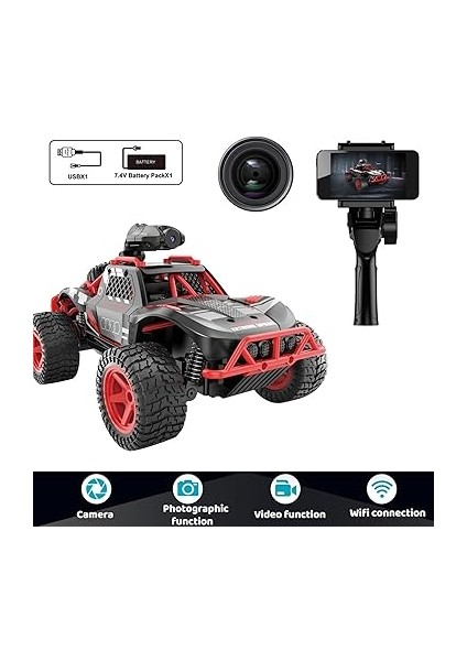 Wifi Kameralı 2.4ghz Uzaktan Kumandalı 1:16 Drift Atan 4x2 Offroad Rock Crawler Araba modelleri