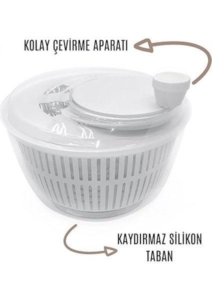 Home Salata ve Sebze Kurutucu 4.5 Litre Beyaz Renk fiyatları