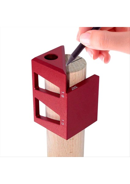 45/90 Degree Center Bılger Ahşap Kezeli Dovetaıl Jıg-Alumınum Center Scribe Cetveli Çok Fonksiyonlu Işaretleme Göstergesi (Yurt Dışından) fırsatları