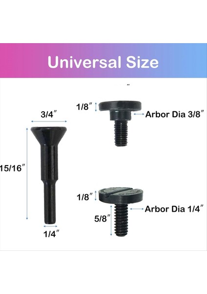 1/4in Kesme Tekerleği Montaj Mandrel Tutucusu 3/8in ve 1/4 Inç Arbor Deliği Kalıp Öğütücü Aksesuarları Için Matkap Döner Aracı (3 Paket) (Yurt Dışından) modelleri