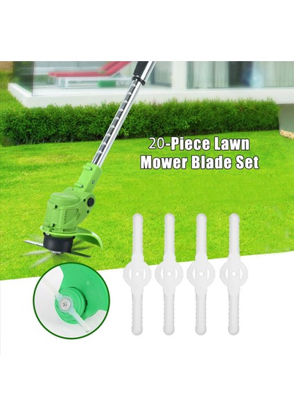 60PCS Plastik Çim Döşeme Bıçakları Çim Biçme Makinesi Döşeme Aksesuarları Çim Biçme Makinesi Bıçak Kablosuz Düzeltici Bahçe Aracı (Yurt Dışından) modelleri