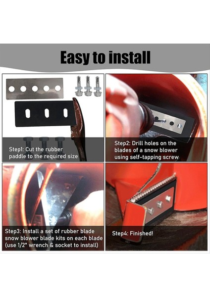 Snow Blower Pervane Modifikasyon Kiti-1/4inch 3-Bıçak Universal 2 Aşamalı Makineyi Değiştirir (Yurt Dışından) modelleri