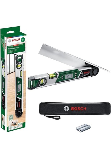 Evrensel Açı Ölçer (220°'YE Kadar Açı Ölçün ve Aktarın, Gönye Açısı Için Entegre Hesaplama Fonksiyonu, Karton Içinde)